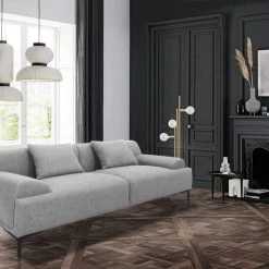 VIG Living Room Divani Casa Ronny - Modern Grey Sofa By Hollywood Glam