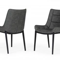 VIG Modrest Roz - Modern Grey Leatherette Dining Chair (set Of 2) Dining Room