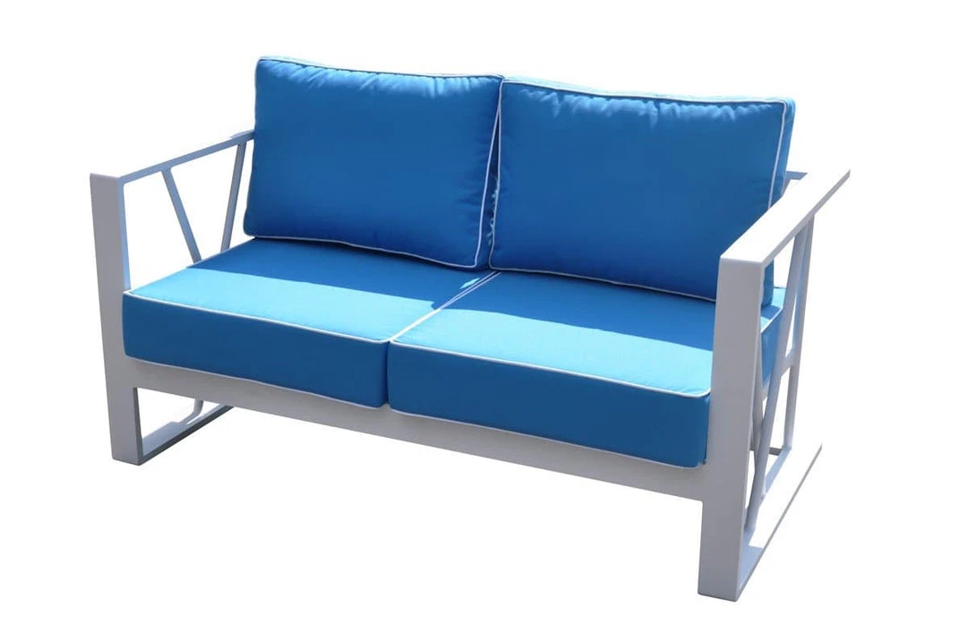 VIG Renava Palms Outdoor Blue & White Sofa Set