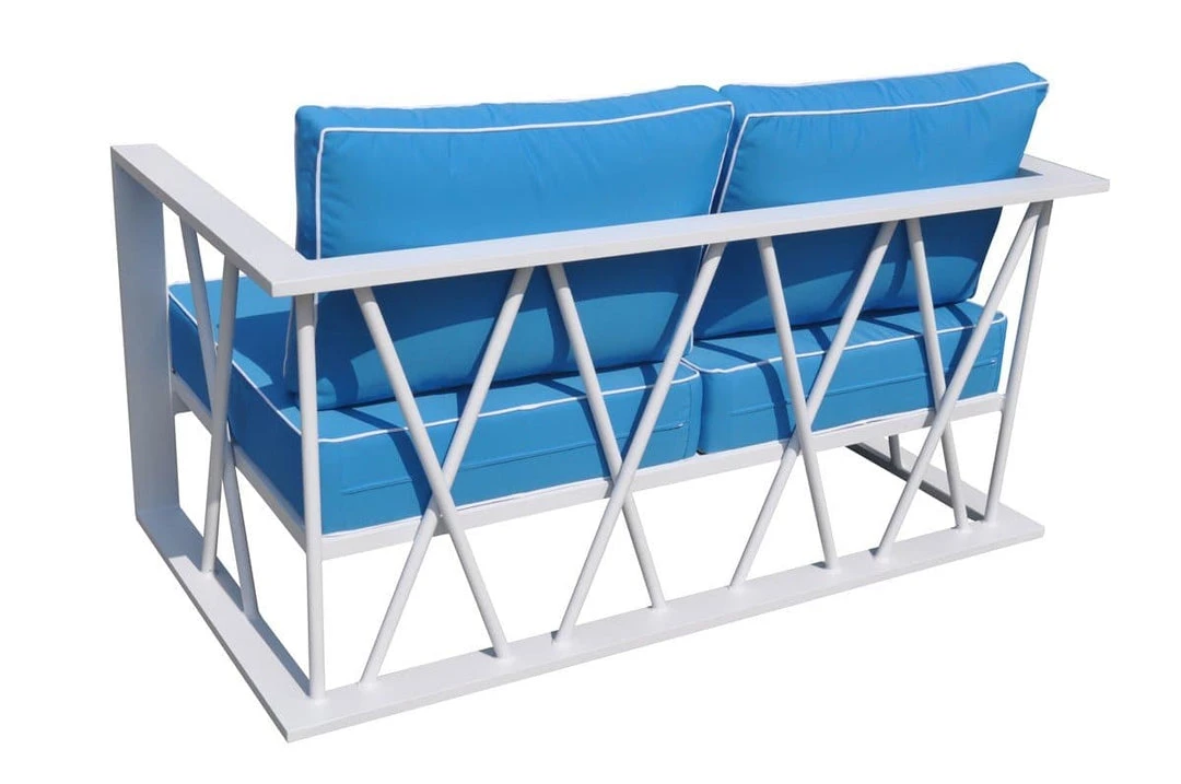 VIG Renava Palms Outdoor Blue & White Sofa Set