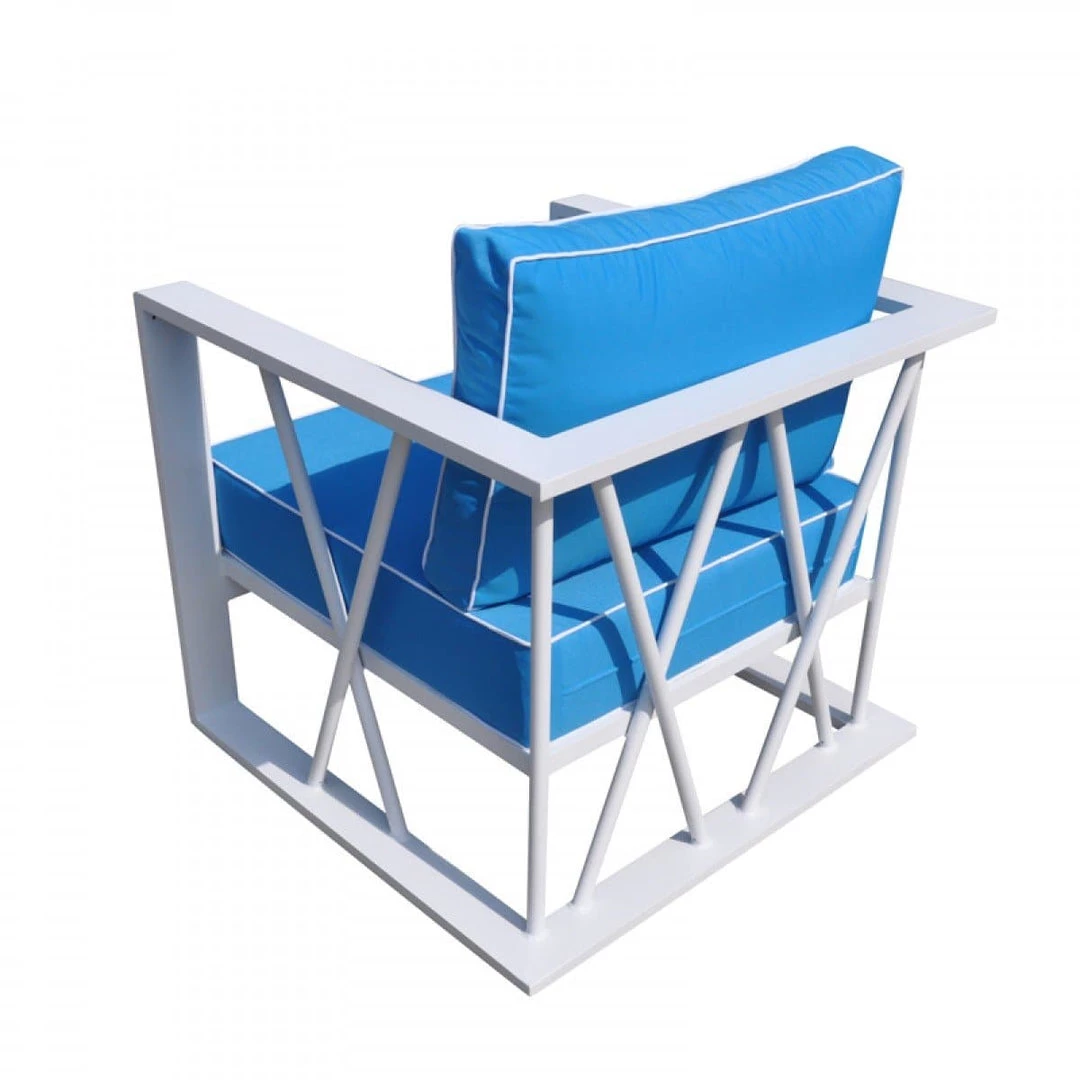 VIG Renava Palms Outdoor Blue & White Sofa Set