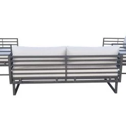 VIG Renava Wharf Outdoor Grey & Black Sofa Set
