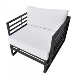 VIG Renava Wharf Outdoor Grey & Black Sofa Set