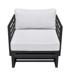 VIG Renava Wharf Outdoor Grey & Black Sofa Set