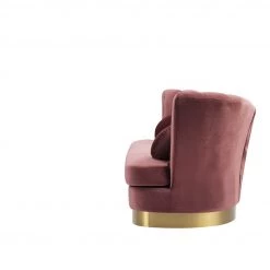 VIG Divani Casa Arvada Modern Velvet & Gold Sofa Living Room