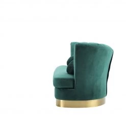 VIG Divani Casa Arvada Modern Velvet & Gold Sofa Living Room