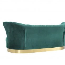 VIG Divani Casa Arvada Modern Velvet & Gold Sofa Living Room