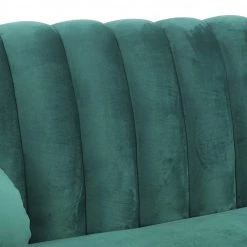 VIG Divani Casa Arvada Modern Velvet & Gold Sofa Living Room