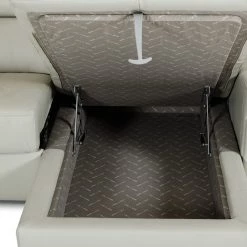 VIG Living Room Estro Salotti Sacha - Modern Leather Reversible Sectional Sofa Bed With Storage