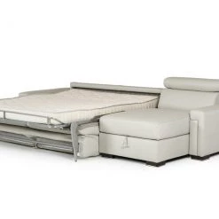 VIG Living Room Estro Salotti Sacha - Modern Leather Reversible Sectional Sofa Bed With Storage