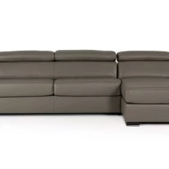 VIG Living Room Estro Salotti Sacha - Modern Leather Reversible Sectional Sofa Bed With Storage