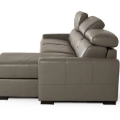 VIG Living Room Estro Salotti Sacha - Modern Leather Reversible Sectional Sofa Bed With Storage