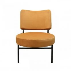 VIG Living Room Modrest Sami - Modern Orange Velvet Accent Chair