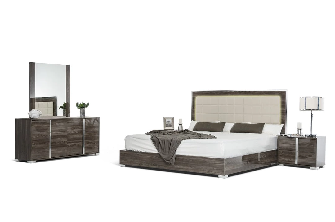 VIG Beds & Headboards Modrest San Marino Modern Grey Bed