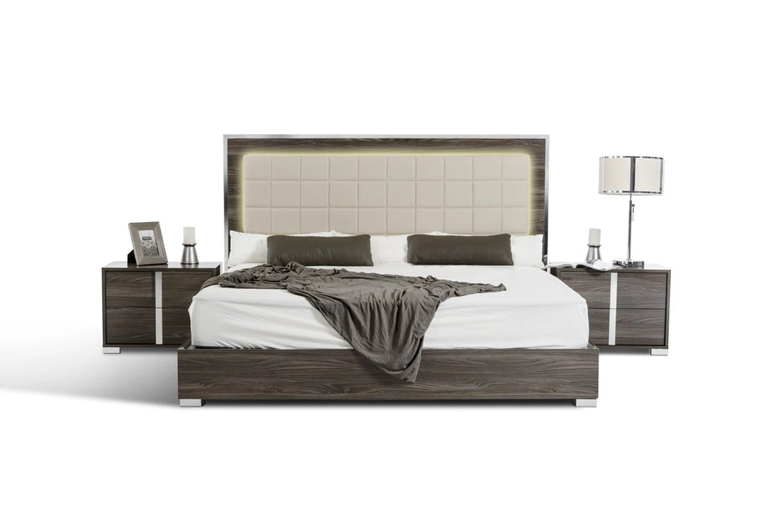 VIG Beds & Headboards Modrest San Marino Modern Grey Bed
