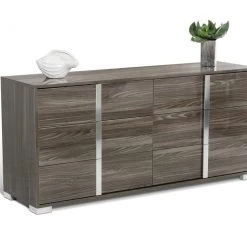 VIG Modrest San Marino Modern Grey Bedroom Set By Hollywood Glam Beds & Headboards