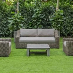 VIG Renava Sapelo Outdoor Beige Wicker Sofa Set