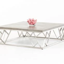 VIG Modrest Scape Modern Concrete Coffee Table Living Room