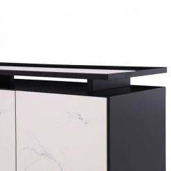 VIG Living Room Modrest Schulz - Modern Black & White Ceramic Buffet