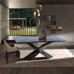 VIG Modrest Scott - Modern Extendable Glass Dining Table