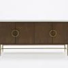 VIG Modrest Selena Modern Acacia & Brass Buffet