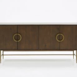 VIG Modrest Selena Modern Acacia & Brass Buffet