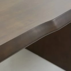 VIG Modrest Selena Modern Acacia & Brass Dining Table