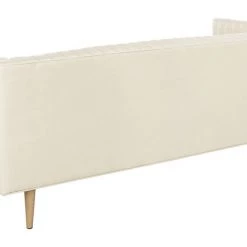 Safavieh Carmina Channeled Leather Sofa Living Room