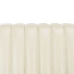 Safavieh Carmina Channeled Leather Sofa Living Room