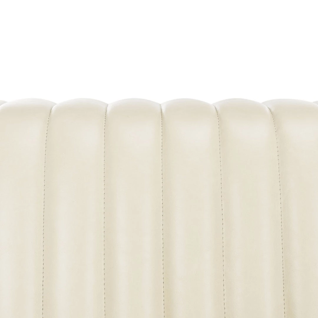 Safavieh Carmina Channeled Leather Sofa Living Room