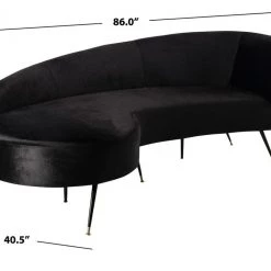 Safavieh Living Room Evangeline Velvet Parisian Sofa