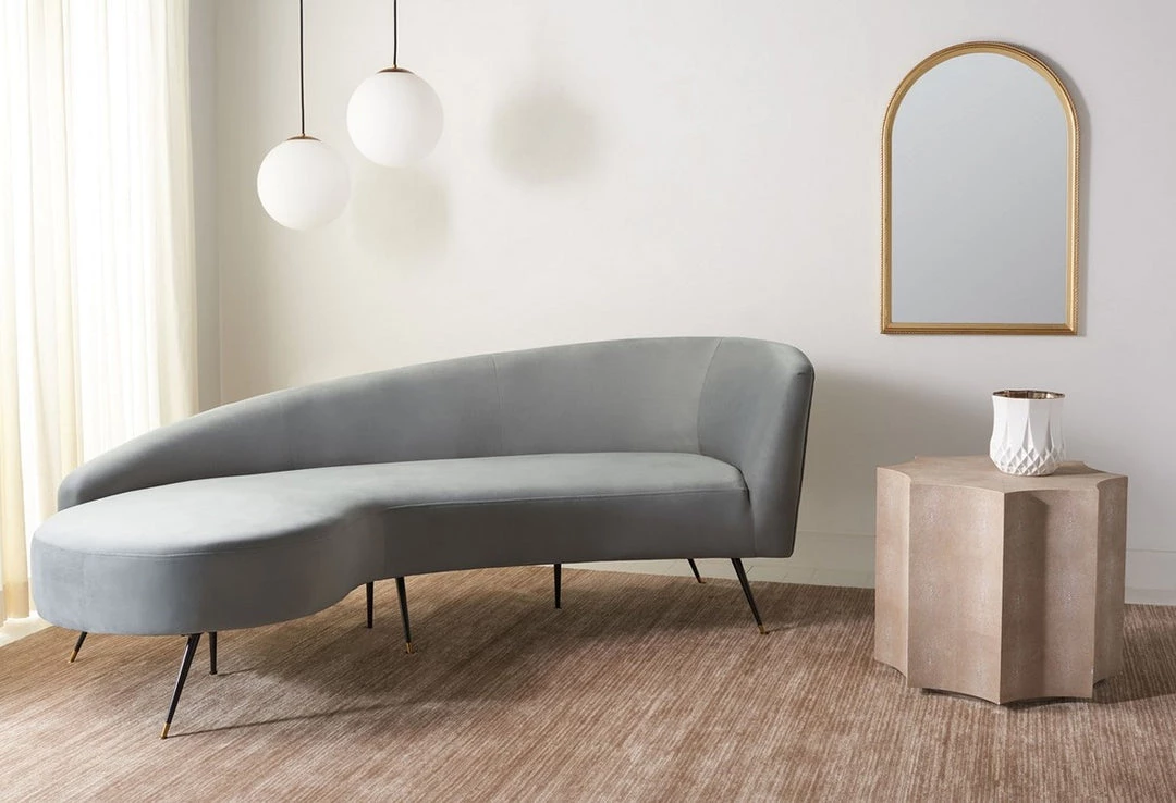 Safavieh Living Room Evangeline Velvet Parisian Sofa