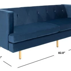 Safavieh Living Room Konrad Velvet Sofa