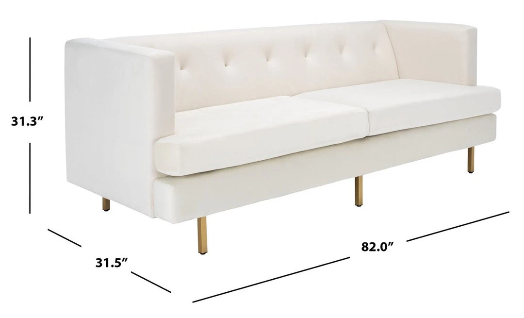 Safavieh Living Room Konrad Velvet Sofa