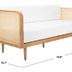 Safavieh Living Room Helena Rattan Daybed Natural