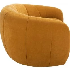 Safavieh Living Room Alliya Channel Tufted Curved Sofa By Hollywood Glam