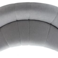 Safavieh Living Room Alliya Channel Tufted Curved Sofa By Hollywood Glam