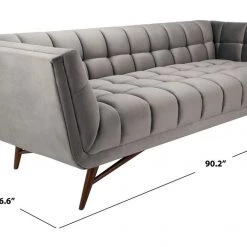 Safavieh Living Room Onyx Mid - Century Tufted Sofa
