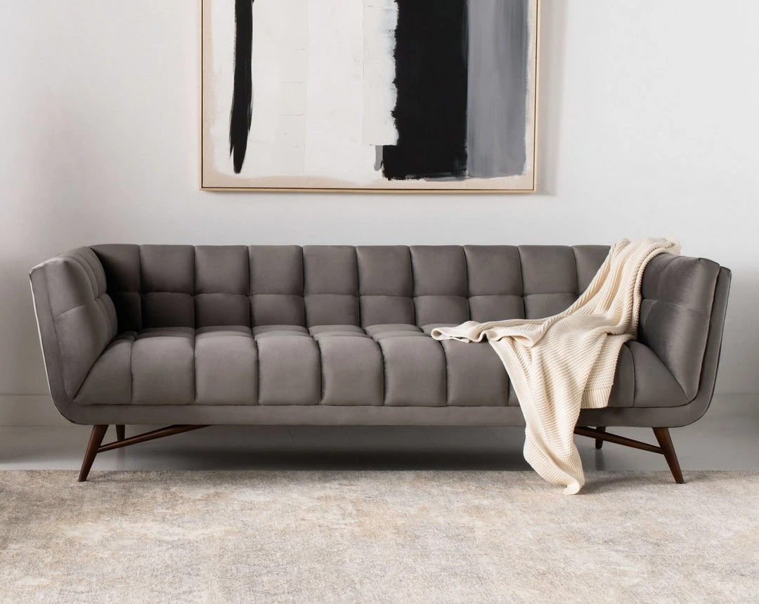 Safavieh Living Room Onyx Mid - Century Tufted Sofa