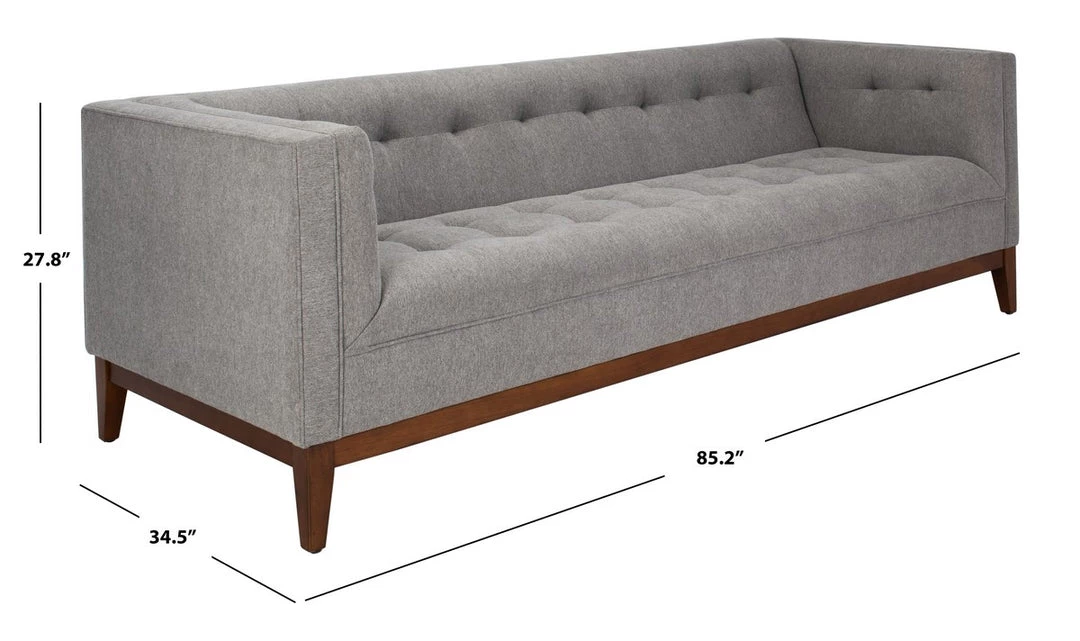 Safavieh Garnet Linen Tufted Sofa Living Room