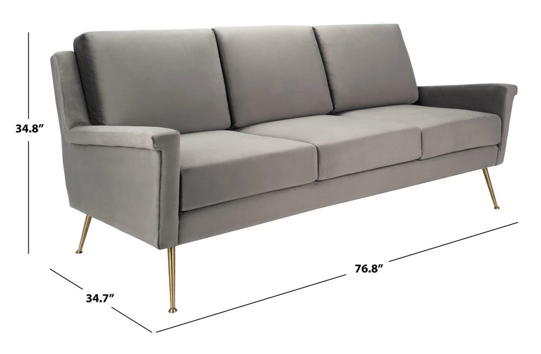 Safavieh Living Room Peridot Velvet Modern Sofa