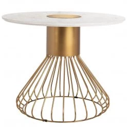 Safavieh Gwen 40" Pedestal Marble Dining Table