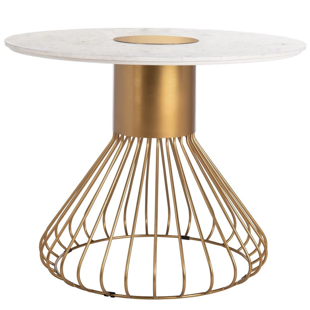 Safavieh Gwen 40" Pedestal Marble Dining Table