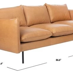 Safavieh Bubba Italian Leather Sofa