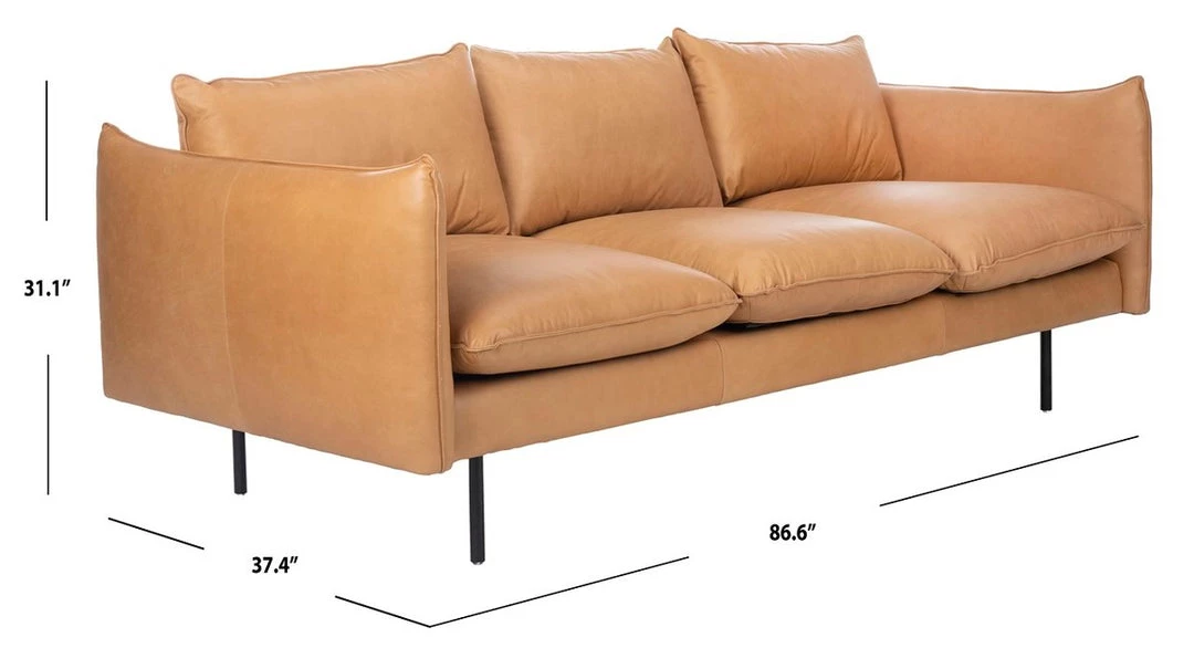 Safavieh Bubba Italian Leather Sofa