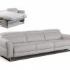 VIG Accenti Italia Snooker - Modern Leather Grey - White Sofa Bed With Recliner