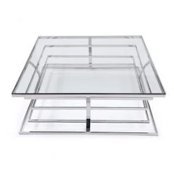 VIG Modrest Snyder Modern Square Glass Coffee Table By Hollywood Glam