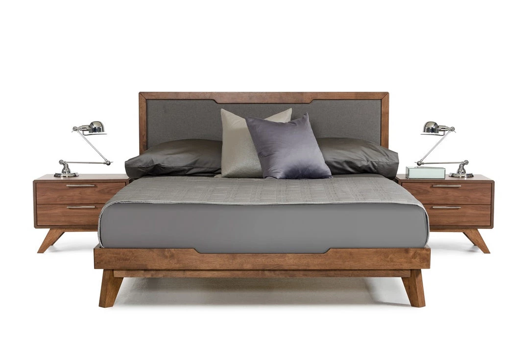 VIG Beds & Headboards Nova Domus Soria Modern Grey & Walnut Bedroom Set By Hollywood Glam