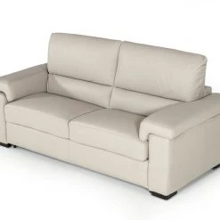 VIG Living Room Estro Salotti Spock Italian Modern Light Grey Leather Sofa Bed