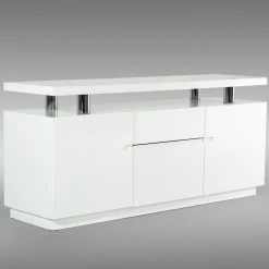VIG Modrest Stanford Modern White Office Credenza